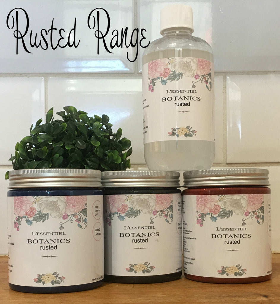 Using L'essentiel Rusted Range to create your own natural rust.