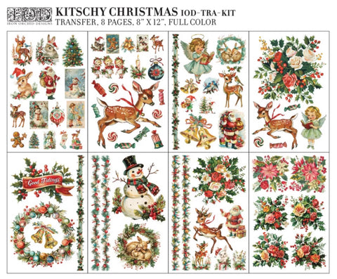 Kitschy Christmas - Decor Transfer - 8 sheets 8"x12" - Ltd Ed