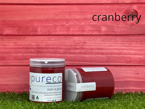 Pureco Stain & Glaze 200ml - Cranberry